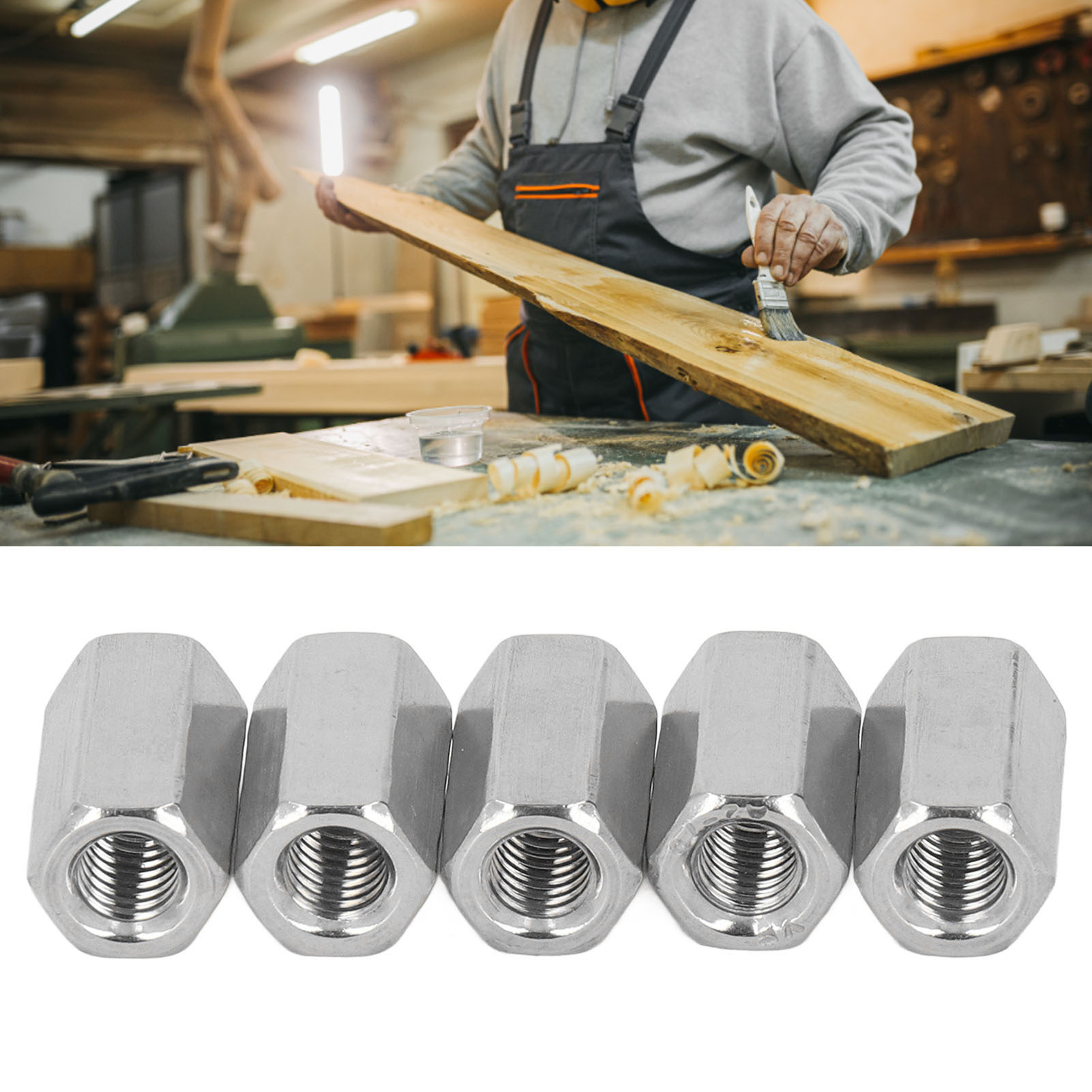 Sechskant-verbindungsmutter M61.0-10-l18mm Aus Edelstahl 304