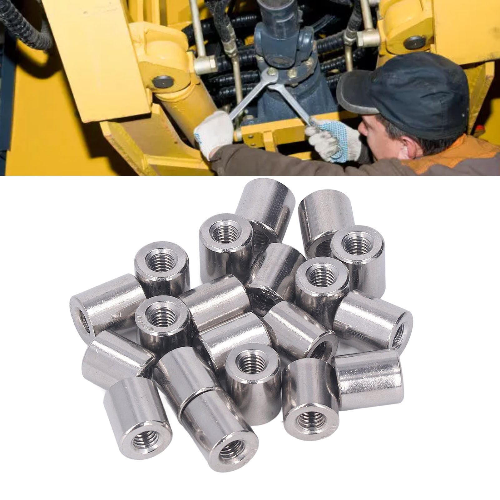 M61.0-12-l14mm Zylinder-verbindungsmuttern-set Mit Innengewinde (20 Stück)