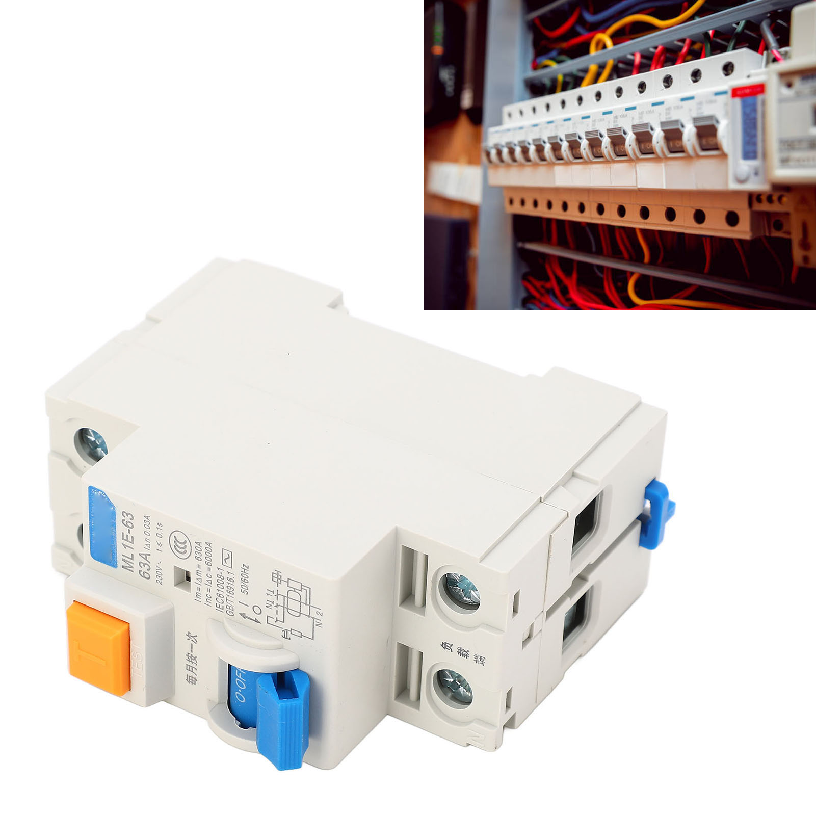 Berm® Ml1e-63 1p+n 63a 230v Miniatur-fehlerstromschutzschalter