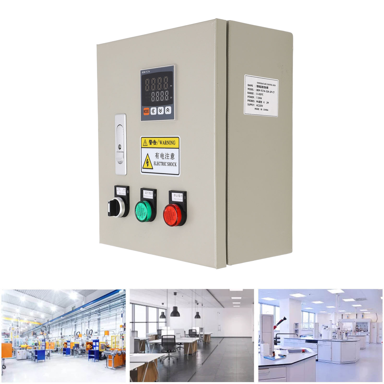 Berm/bem-tc7a-32a-2p-ct Pid-temperaturregler, 220 V Ac Drehstrom, 7,5 Kw, Mit Thermoelement