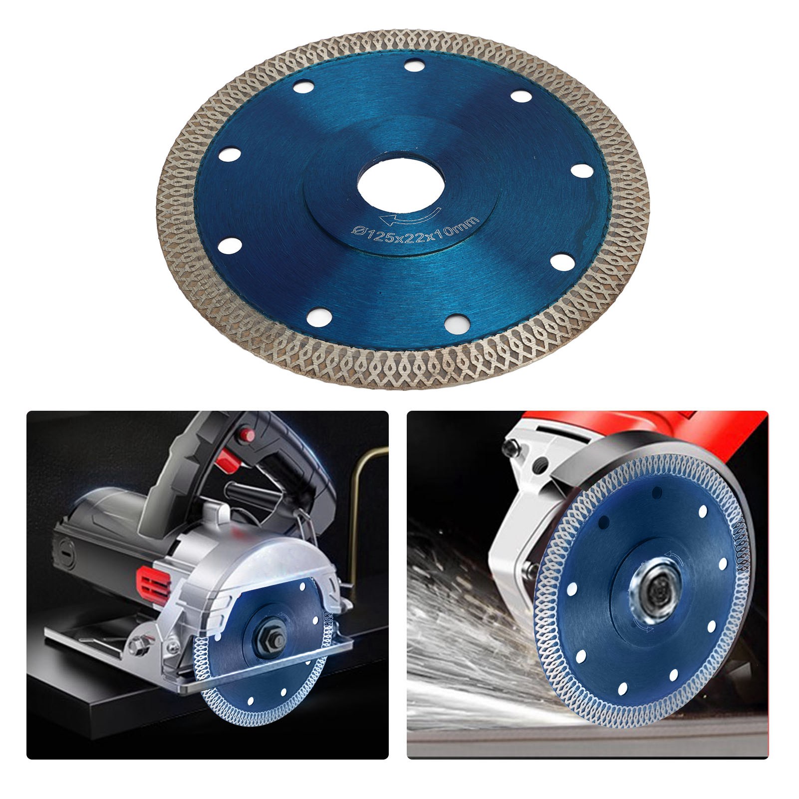 Die 1252210 Mm Diamanttrennscheiben Eignen Sich Perfekt Zum Schneiden Von Keramik, Verglasten Fliesen, Mikrokristallinem Stein Und Anderen Steinmaterialien.