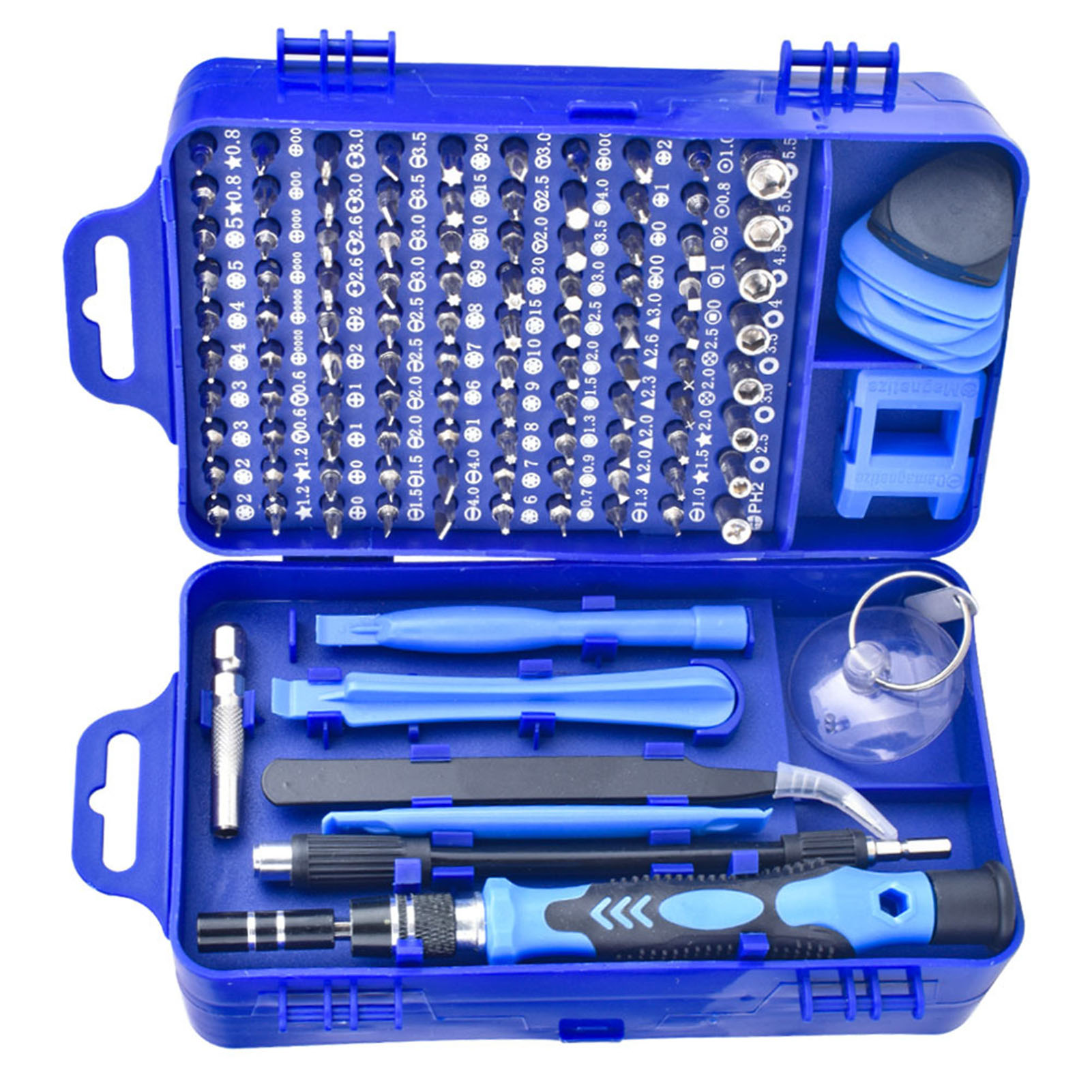 115-in-1 Werkzeugset Zur Demontage Und Reparatur Von Uhren Und Mobiltelefonen, Economy-edition, Mit Schraubendreher Aus Chrom-vanadium-stahl (blau)