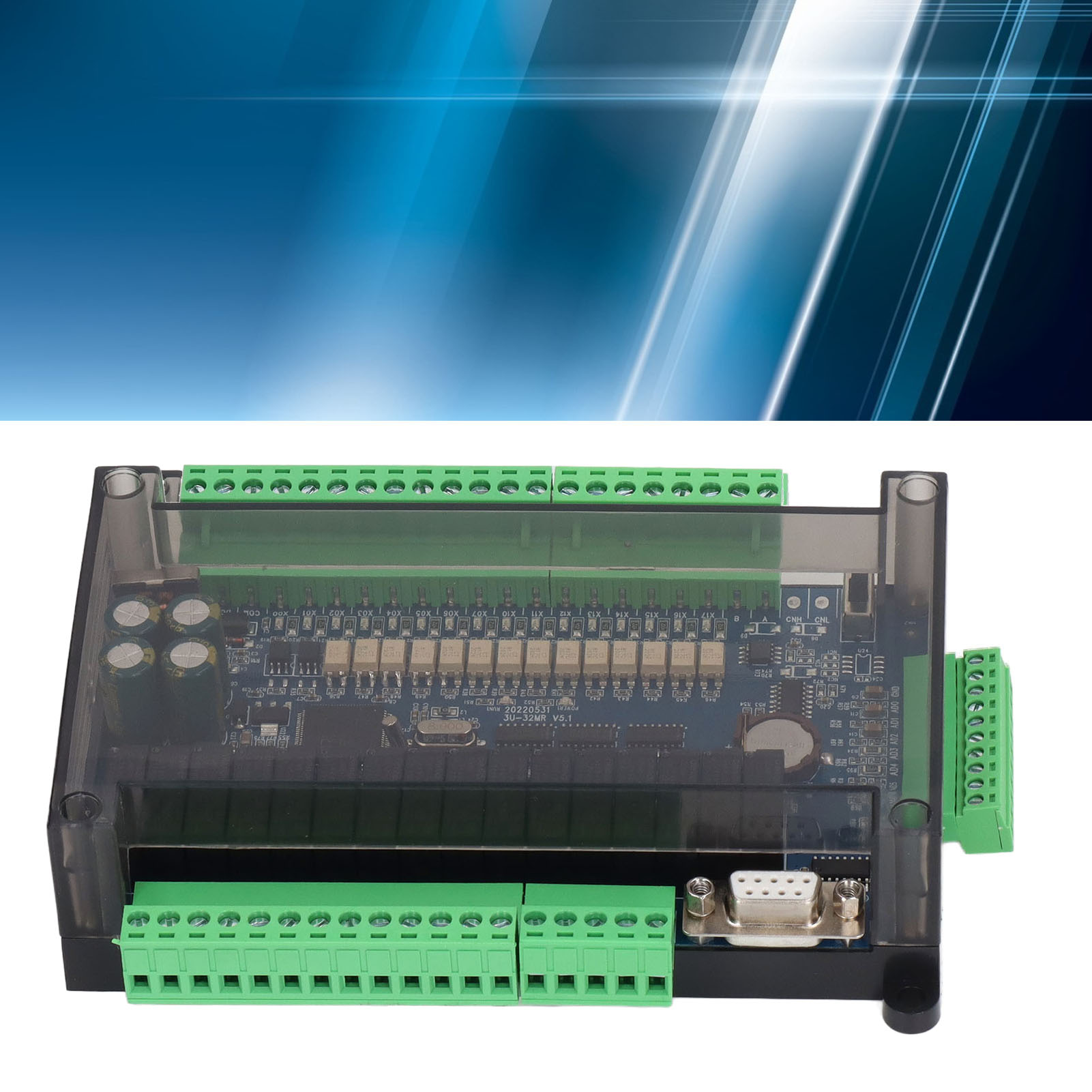 Industrielle 24-v-dc-sps-steuerplatine 3-32mr-3v3i-2d-6i60k-mtkf: Hochgeschwindigkeits-ein-/ausgänge (6 Ad/2 Da), Modbus-kompatibel Mit Rs485, 6-kanal-hochgeschwindigkeits-taktgeber Und -zähler