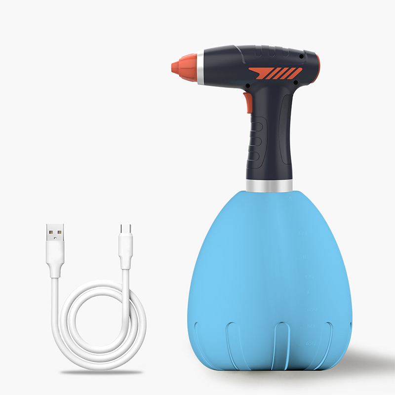 Elektrische Gießkanne, Automatische Haushaltsgießkanne, Gartenarbeit, 1-liter-lithiumbatterie, Desinfektionssprüher, 1 Liter Blau.