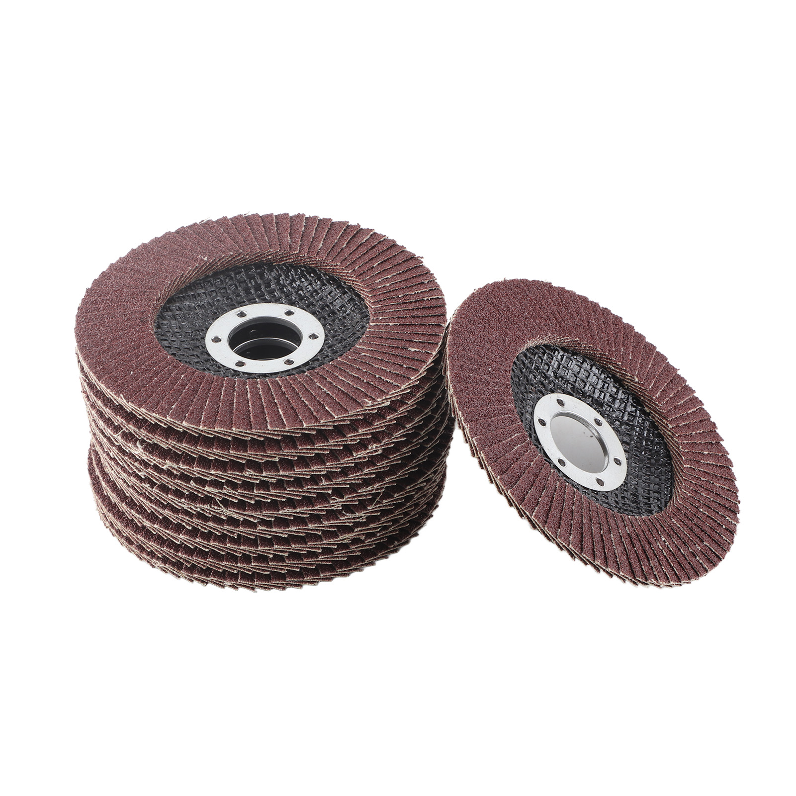 Packung Mit 10 Flachen Lamellenschleifscheiben, 11,4 Cm (4,5 Zoll), 115 X 22 Mesh, Körnung 80.