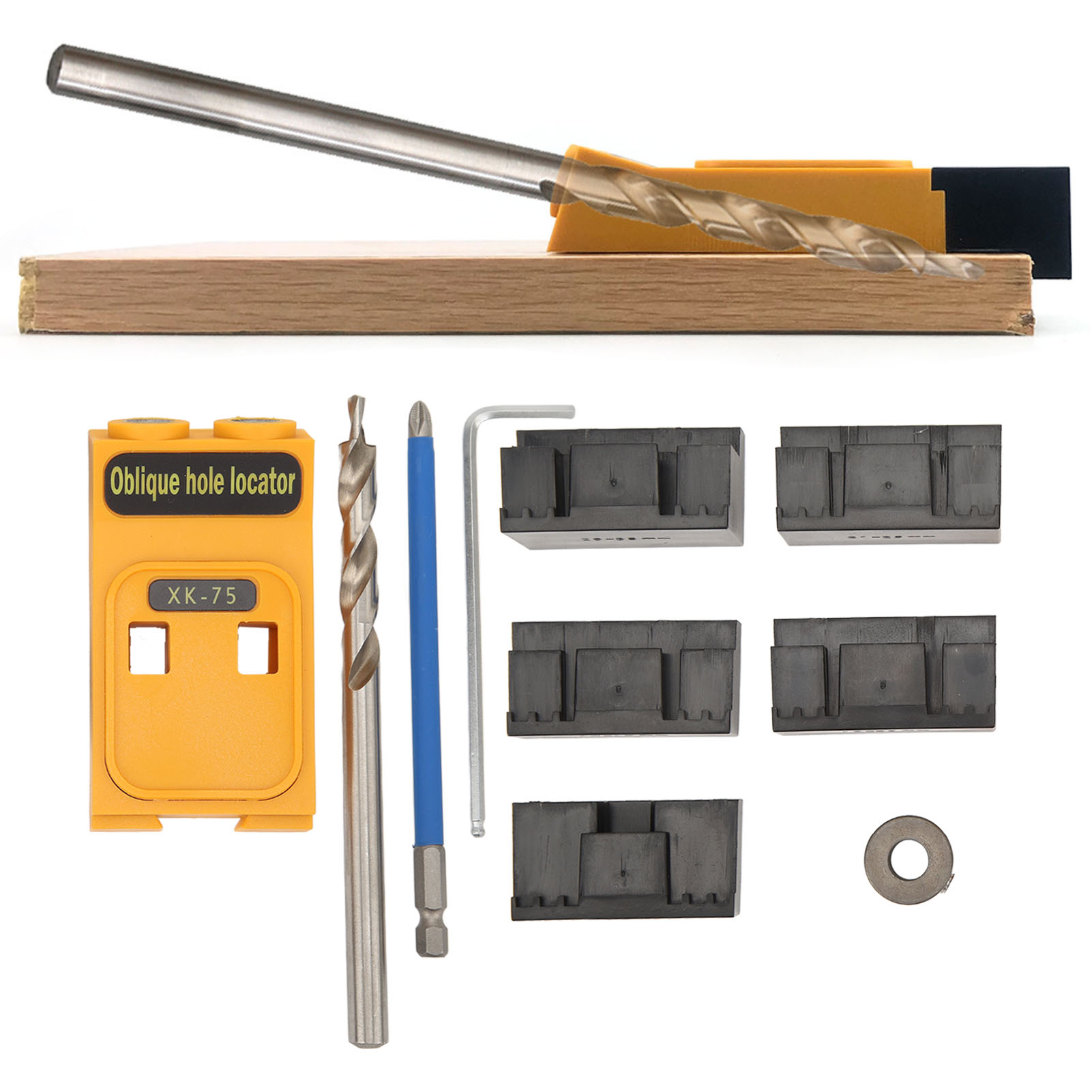 Winkelbohrwerkzeug Für Die Holzbearbeitung, 9-mm-stufenbohrer, Lochöffner, Abgestufter Winkel-ösenstoppring, Lochbohren.
