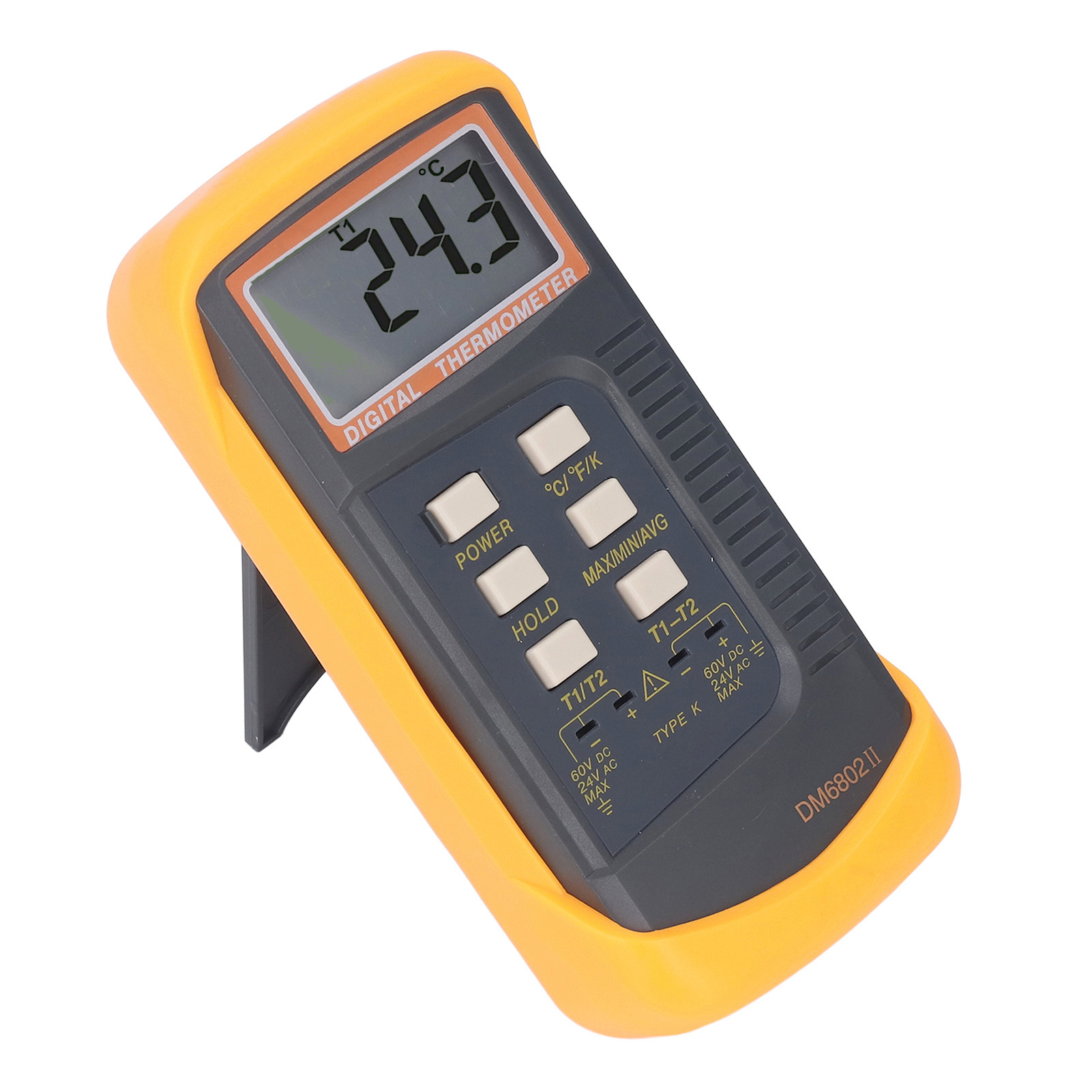 Dm6802ii Zweikanal-digitalthermometer Mit Thermoelementkontakt Typ K, Messbereich: -58 °f Bis 2498 °f