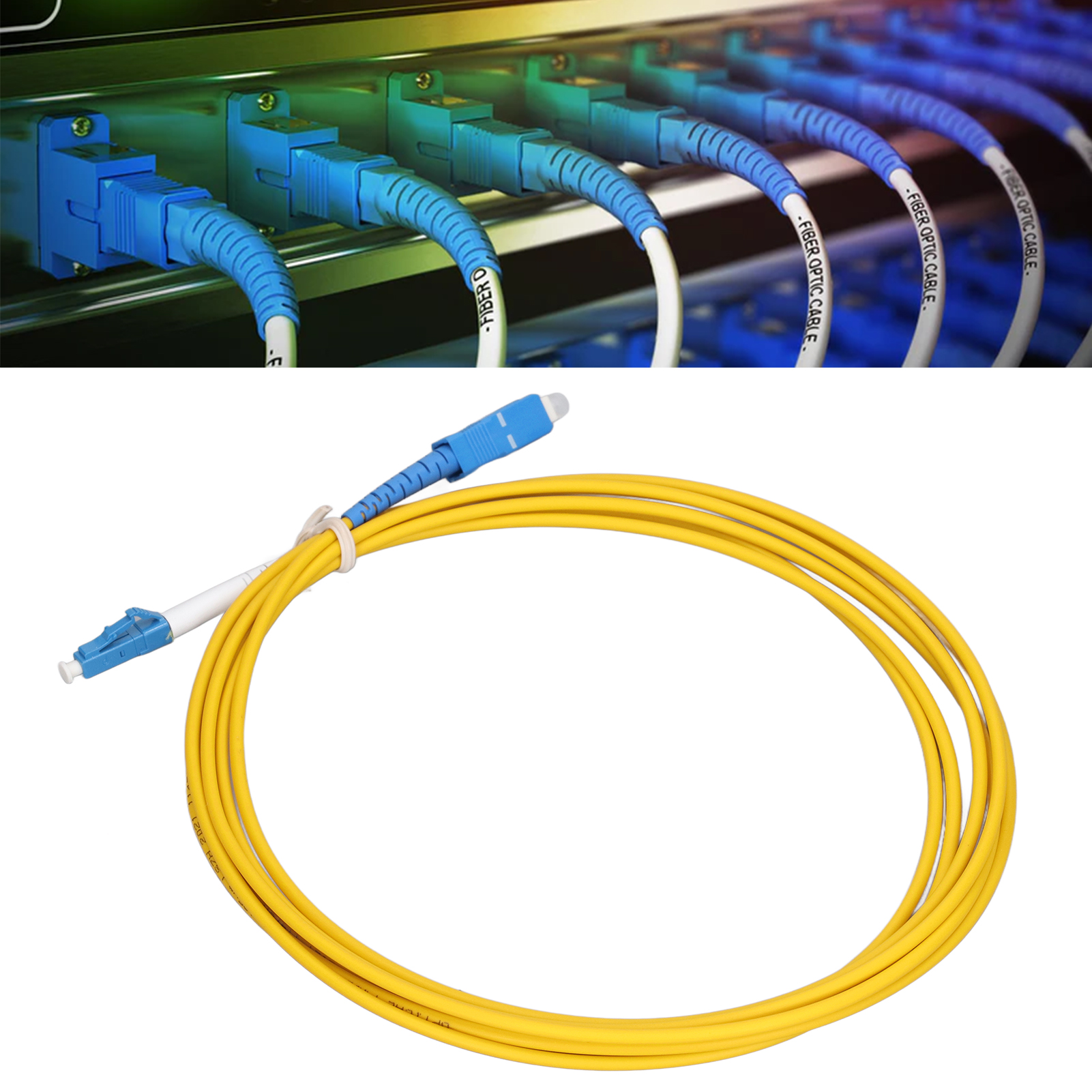 Neues Halogenfreies Glasfaser-verlängerungskabel Bj-upc/sc-upc/lc-sm-3m, Carrier-qualität, Raucharmes, Halogenfreies (lszh) Kabel, Wird In 5er-packs Verkauft.