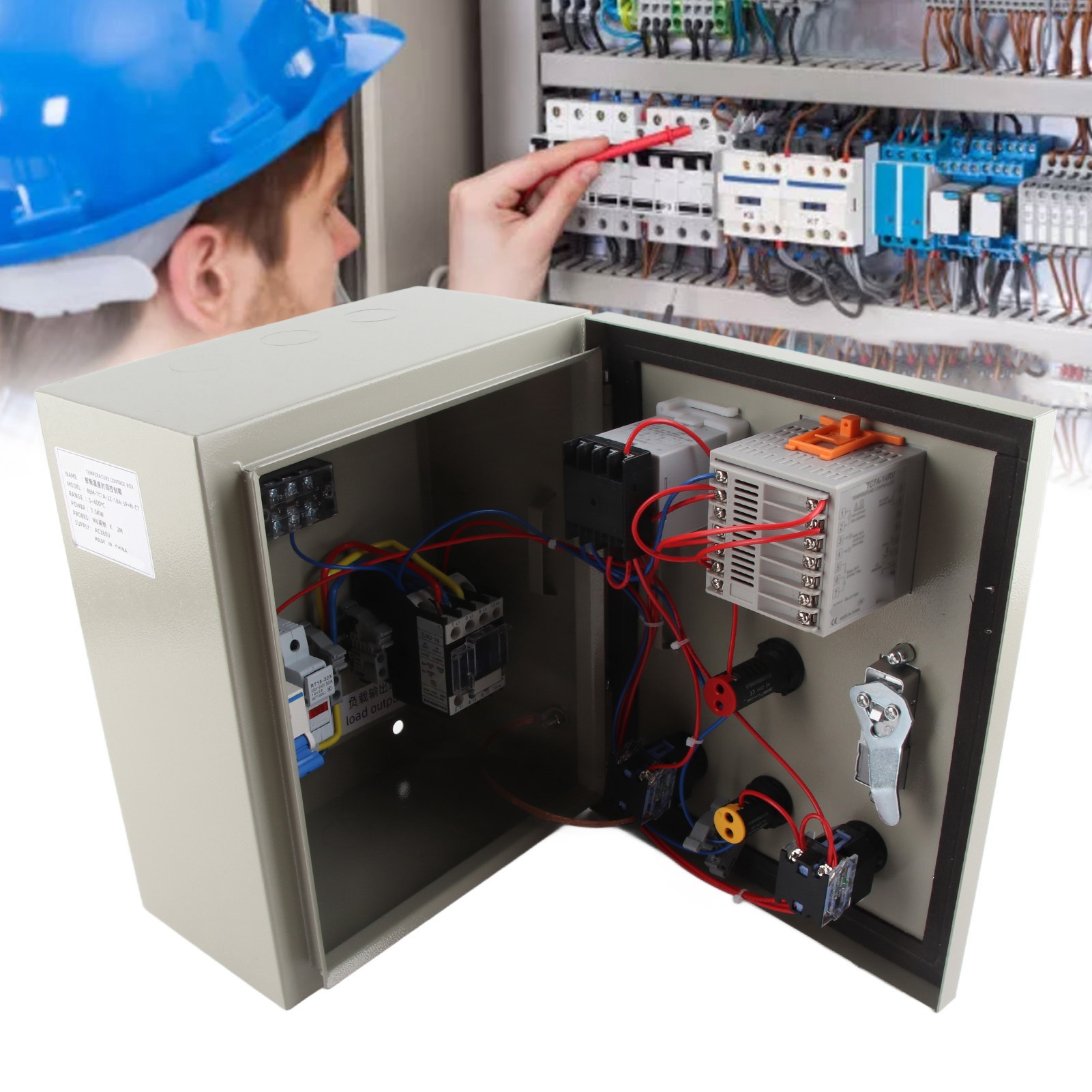 Berm/bem-tc7a-2z-18a-3p+n-ct Pid-intelligenter Temperaturregler, 380 V Ac 7,5 Kw Mit Thermoelement