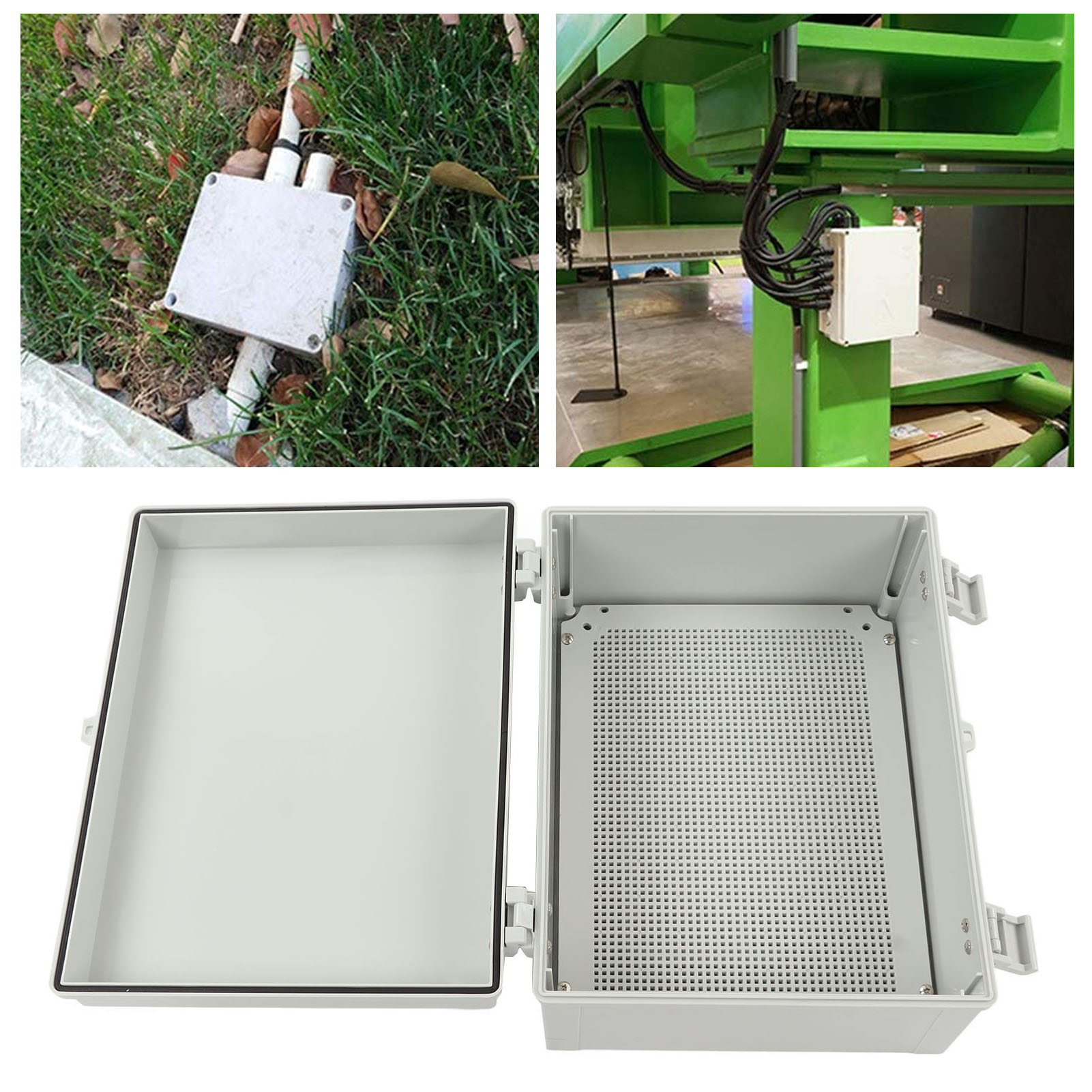 Wasserdichte Elektroanschlussdose Für Den Außenbereich Mit Scharnier Und Befestigungsclip, 40 X 30 X 17 Cm, Schutzart Ip67, Universell Einsetzbar, Für Heimwerkerprojekte. Graue Elektroanschlussdose Au