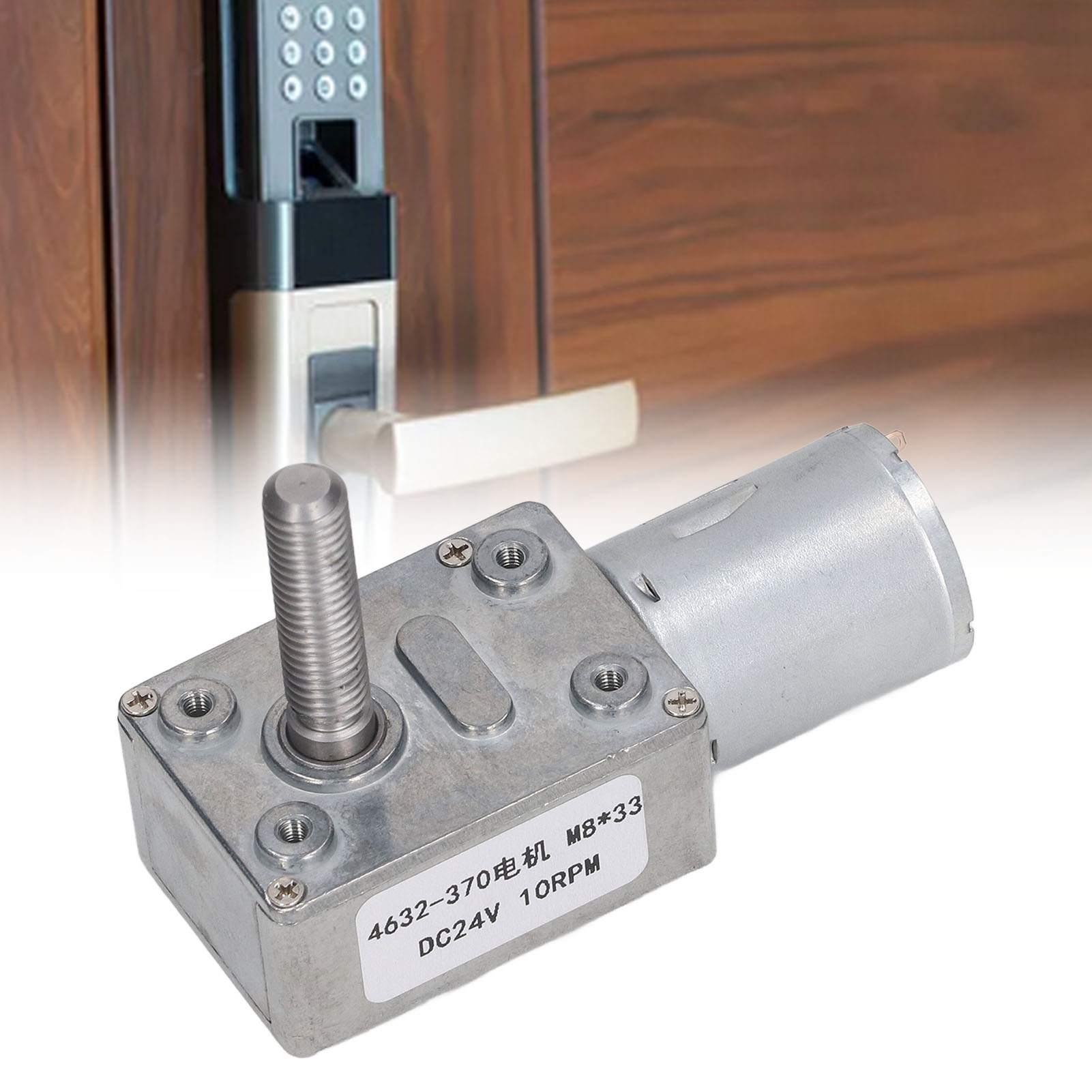 4632-370 Dc24v 10rpm Schneckengetriebe-gleichstrommotor Mit M833mm Gewinde.