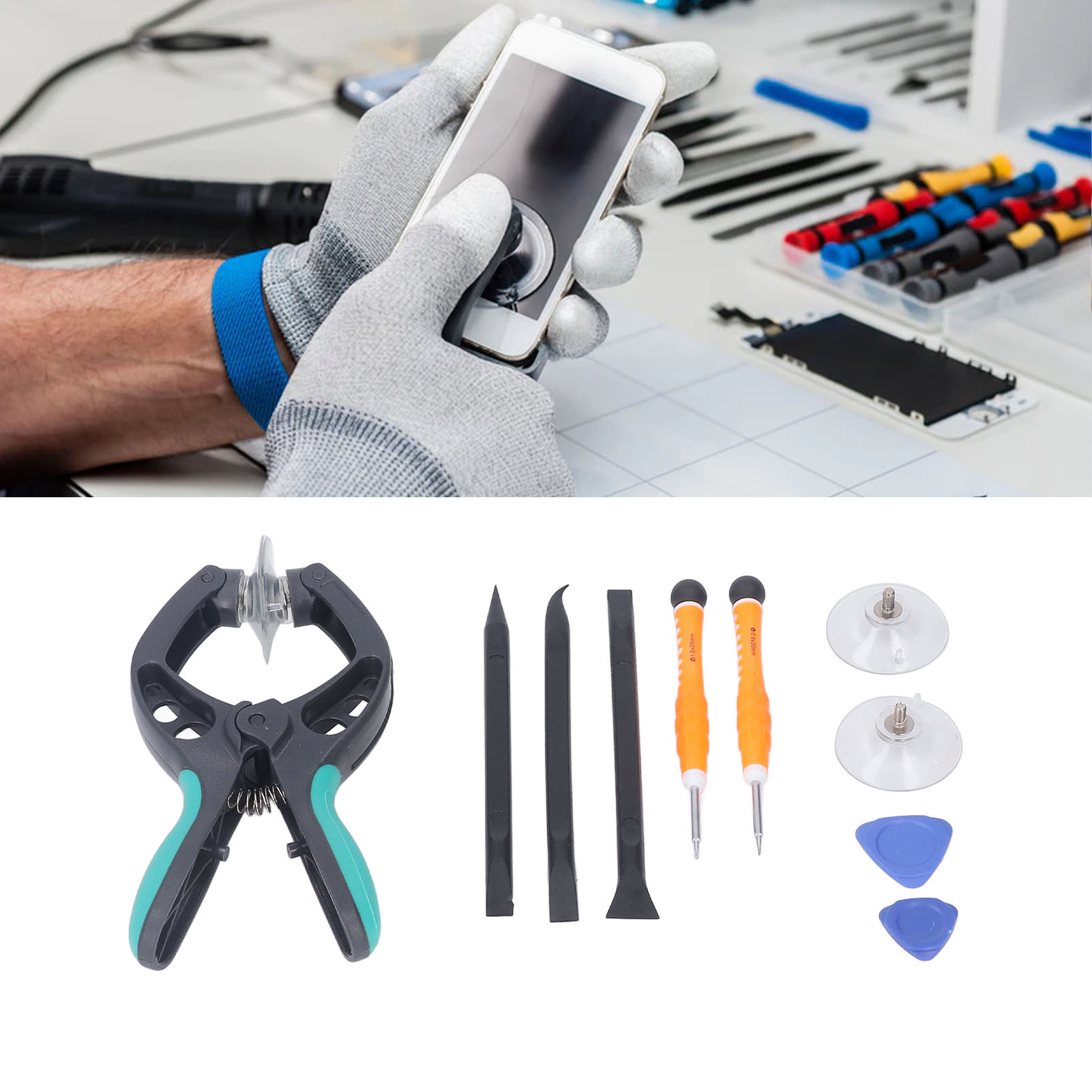 Elektronikreparaturset (saugreparatur, Bildschirmreparatur, Schraubendreher, Hebelwerkzeug, Demontage- Und Reparaturwerkzeug) – 10-teilig