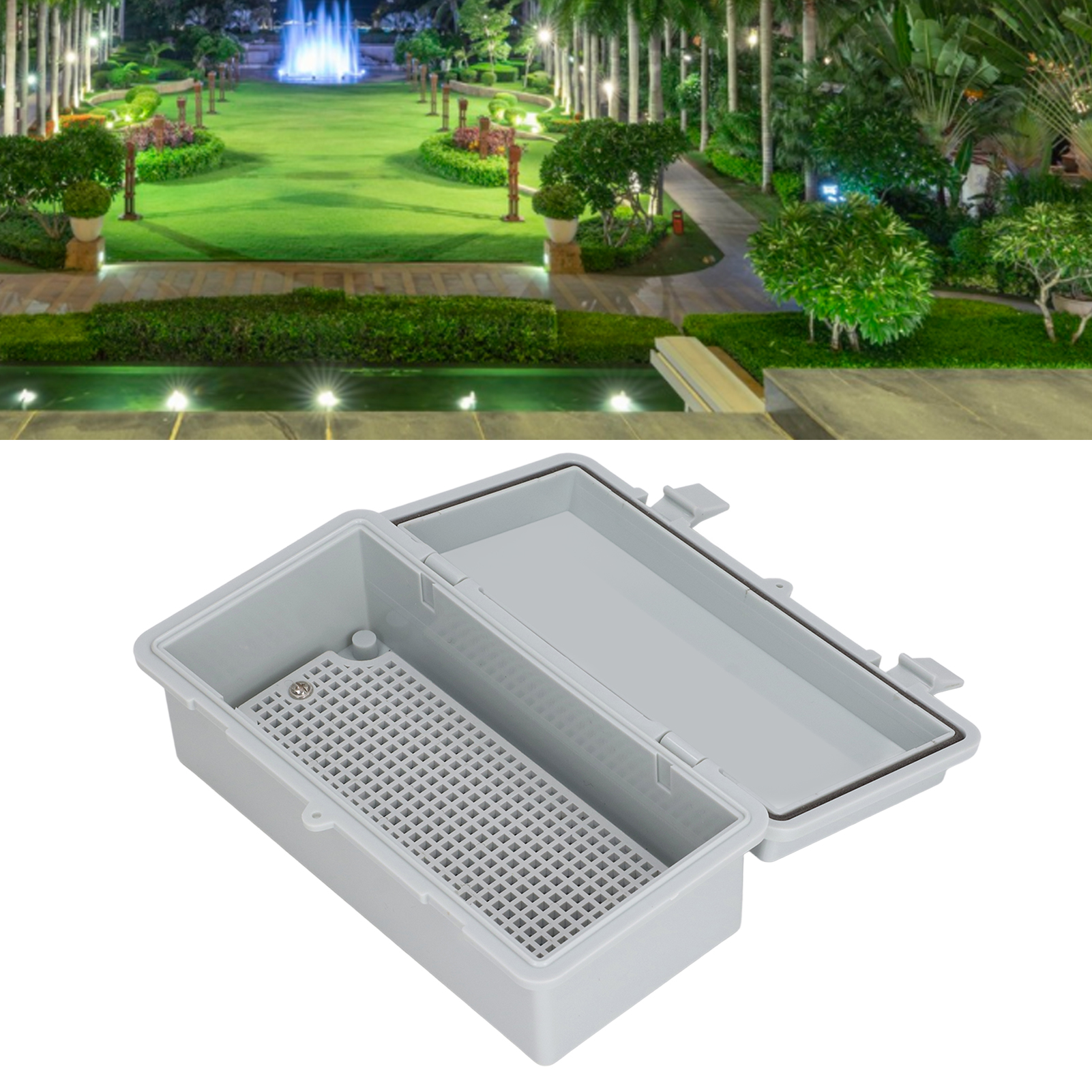 Wasserdichte Elektroanschlussdose Für Den Außenbereich Mit Scharnier Und Befestigungsclip, 20 X 10 X 7 Cm, Schutzart Ip67, Universelle Anschlussdose Für Heimwerker, Aus Grauem Abs-kunststoff.