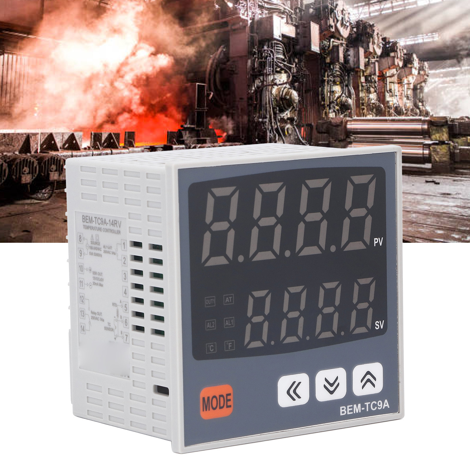 Berm® 9696 Mm Intelligenter Temperaturregler Mit Digitalanzeige, Pid-regelung Und Dual-ausgang