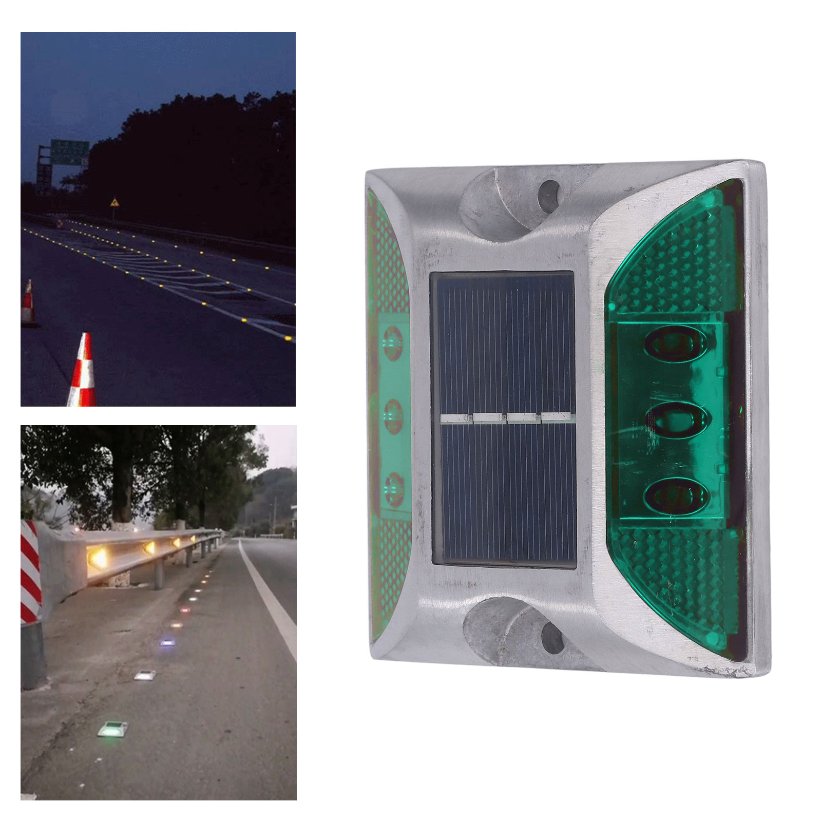 Solarbetriebene Verkehrsschilder, Im Boden Eingelassene Autobahnlaternen Aus Aluminiumguss, Grünes Licht