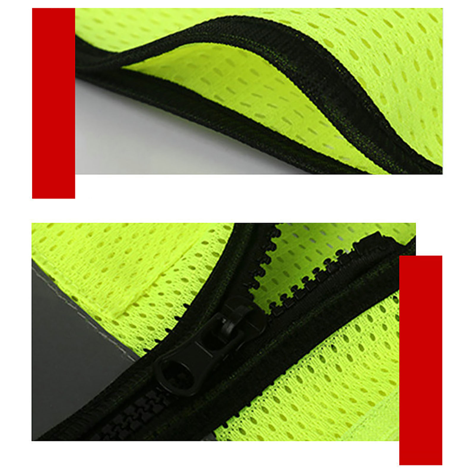 Set Mit 2 Reflektierenden Sicherheitswesten Aus Netzgewebe Für Baustellen, Reflektierende Weste Mit Hosenträgern, Reflektierende Sicherheitsweste