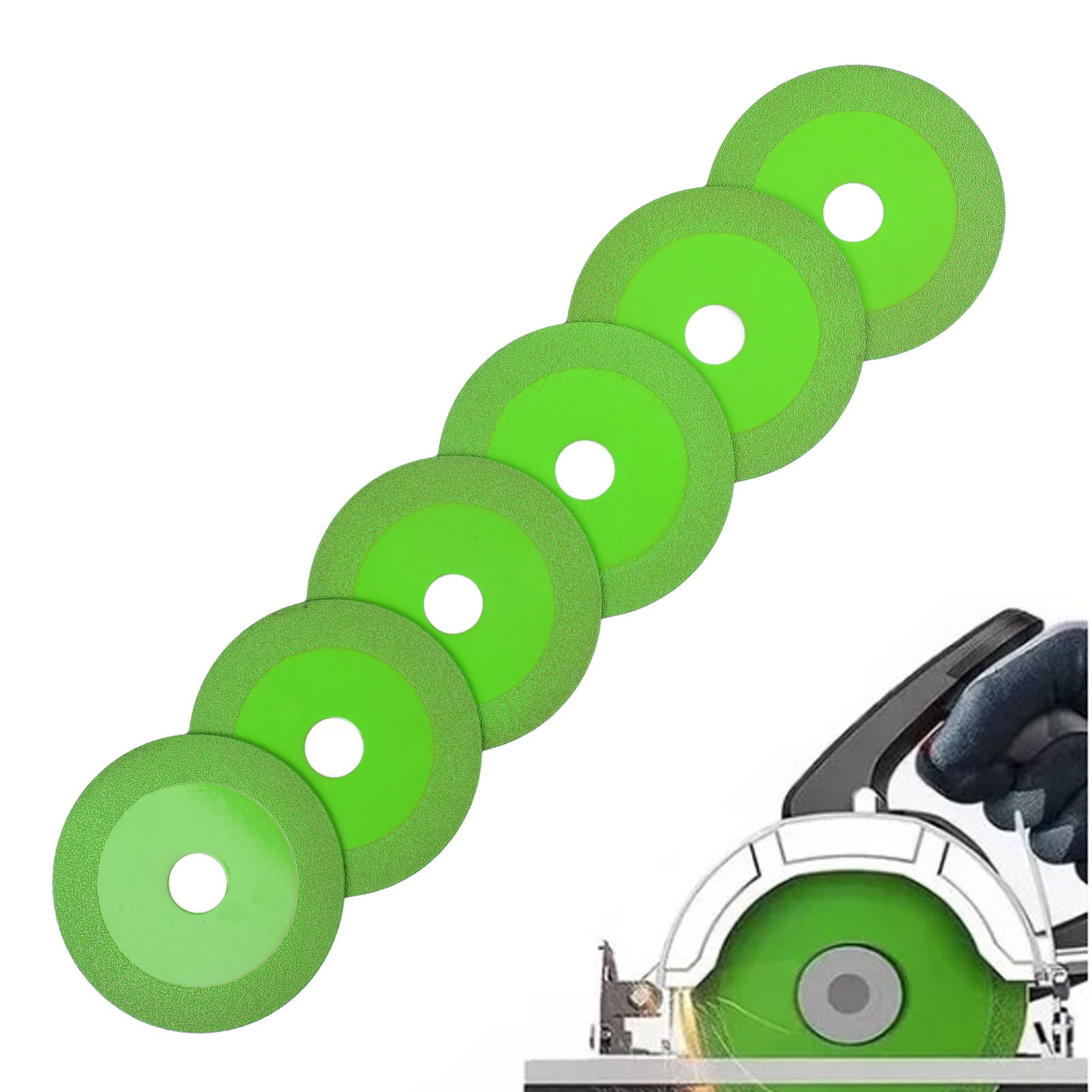 Glastrennscheibe (6 Stück), Außendurchmesser 100 Mm, Innendurchmesser 100 Mm Diamantsägeblatt Zum Polieren Von Glas, Keramikfliesen, Jade, Kristall Und Weinflaschen Feinschleifscheibe.