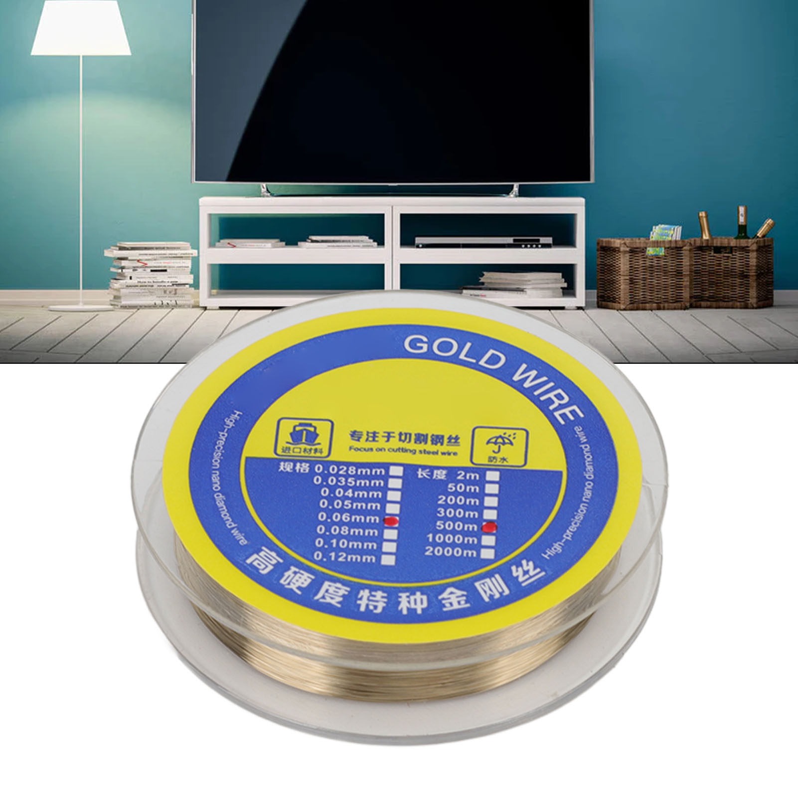Stahldraht Zur Siebtrennung, Lcd-siebtrenndraht, Diamantdraht, 0,06 Mm, 500 M