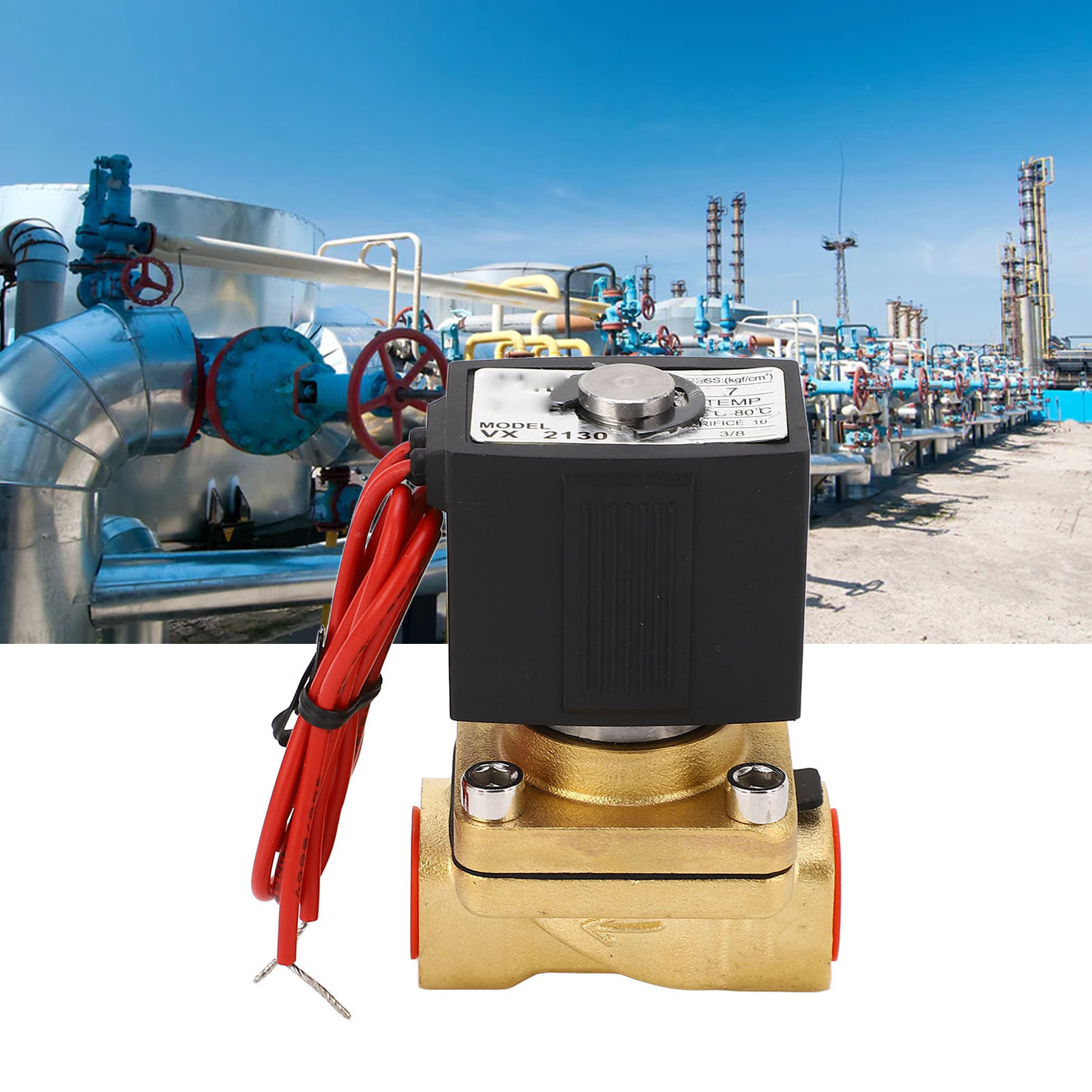 Vx2130-10 Pneumatisches Magnetventil, Normalerweise Geschlossen, Elektrisches Wasserventil, Elektronisches Schaltventil, Komplett Aus Kupfer, 24 V Dc