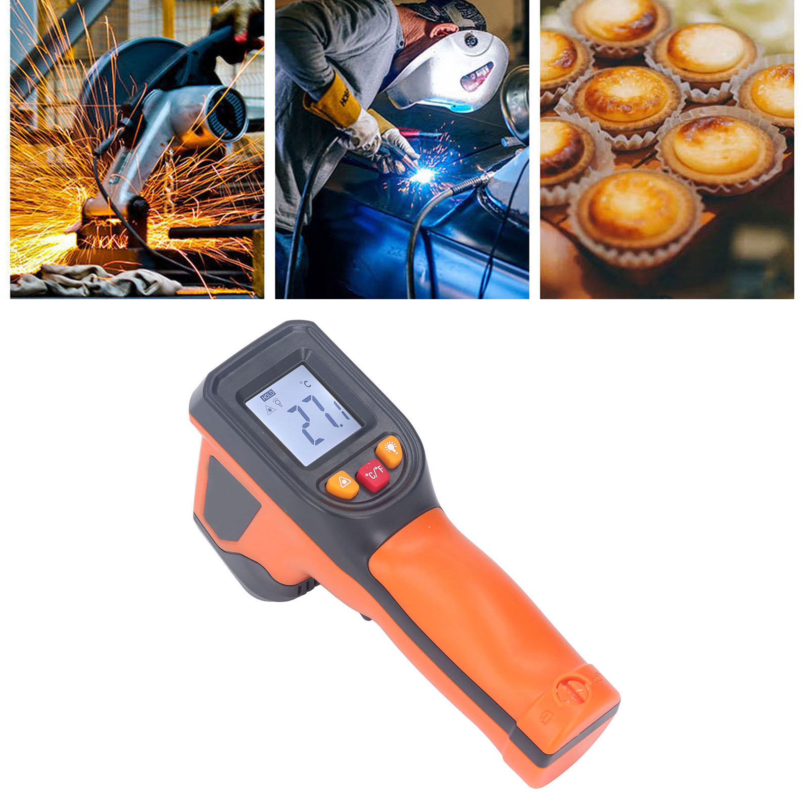 Infrarot-thermometer (-50400℃), Tragbares Thermometer, Wasserthermometer, Ölthermometer Für Koch-, Küchen- Und Industrieanwendungen.