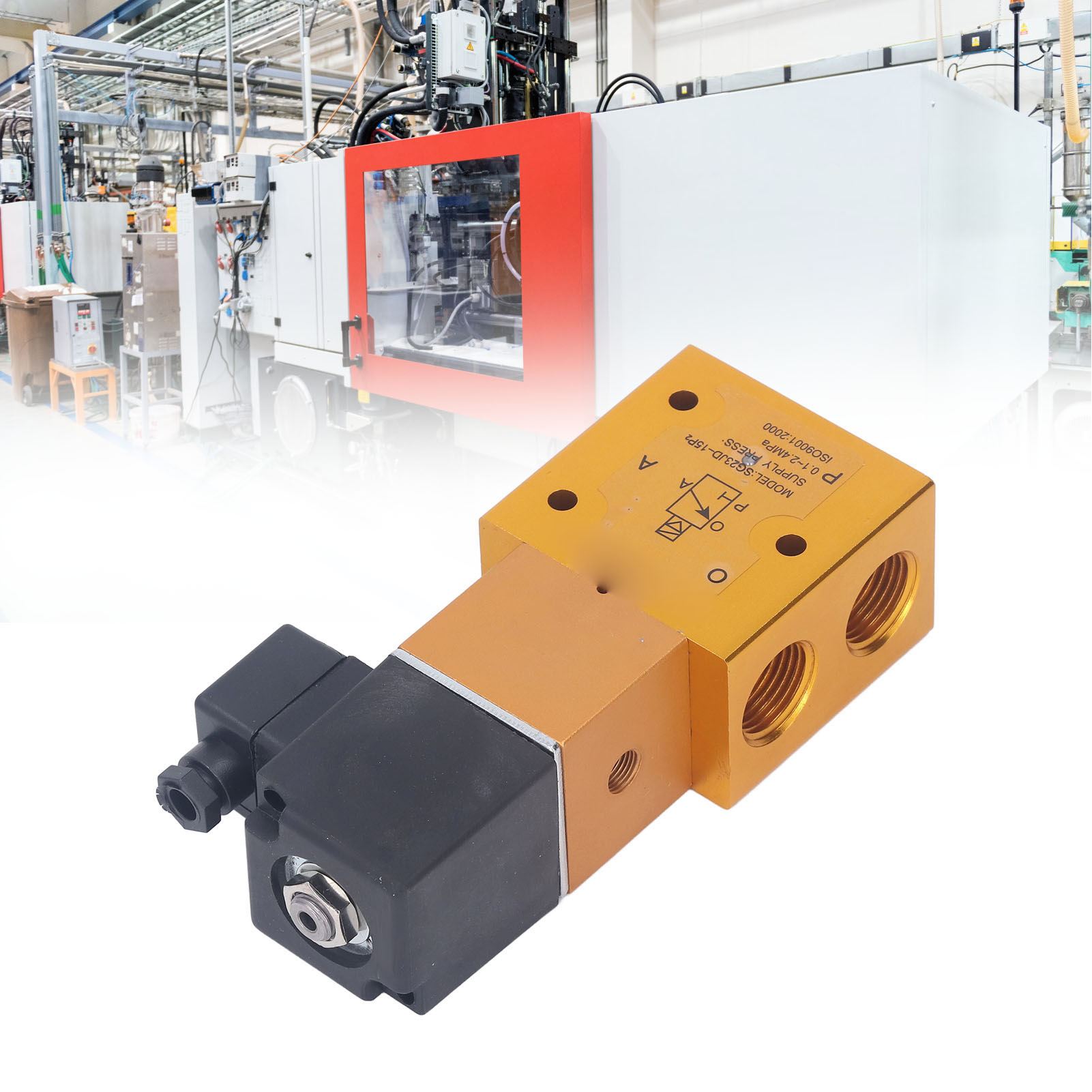 Dreiwege-, Zweistellungs-, Extern Vorgesteuertes Umkehrmagnetventil Sg23jd-15p2 G1/2", 220 V Ac