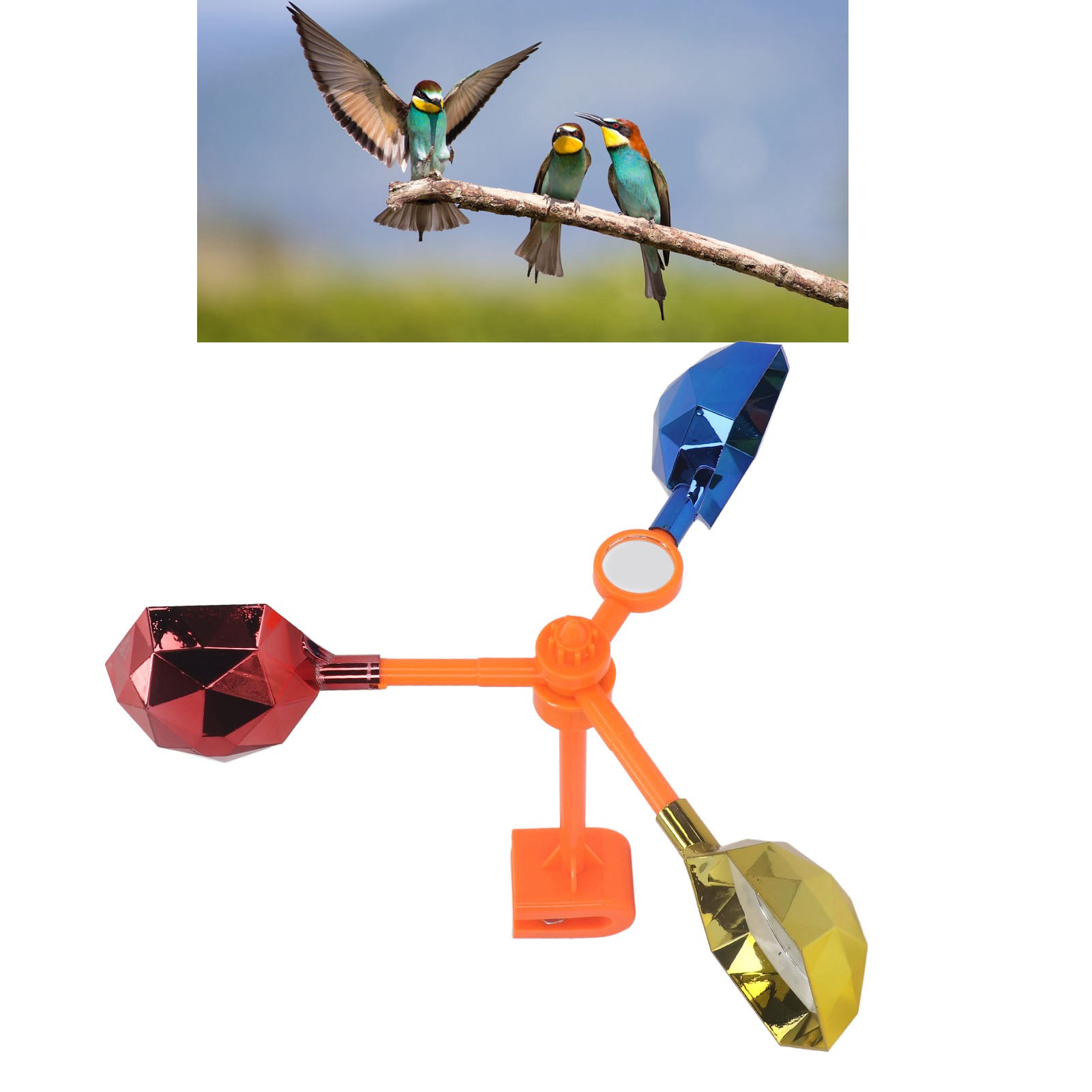 Windbetriebener, Verspiegelter Vogelabwehrapparat