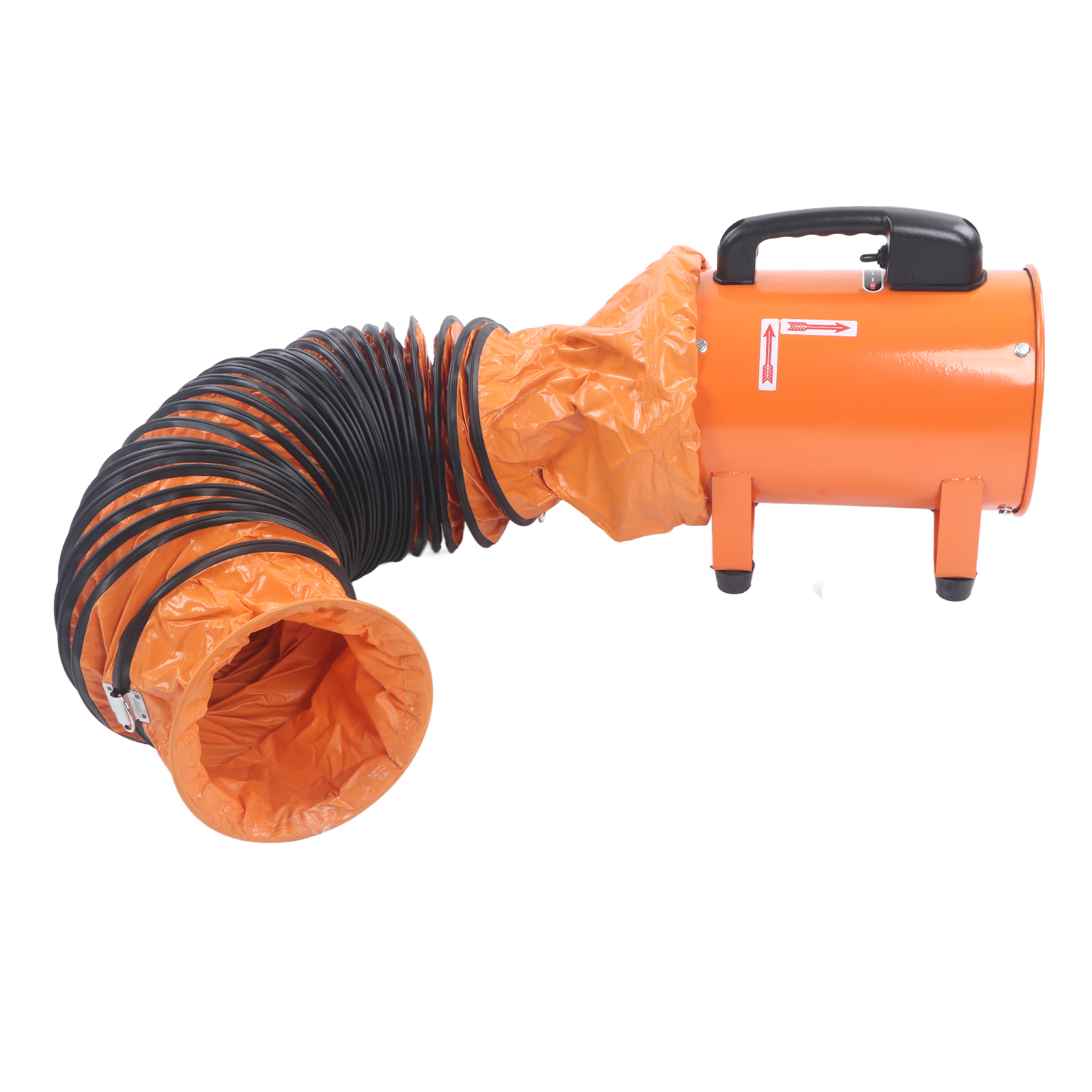Flexibler 8-zoll-pvc-schlauch Mit S-haken Und Stahlhalterung, Kompatibel Mit 8-zoll-(10 M) Universalgebläsen.