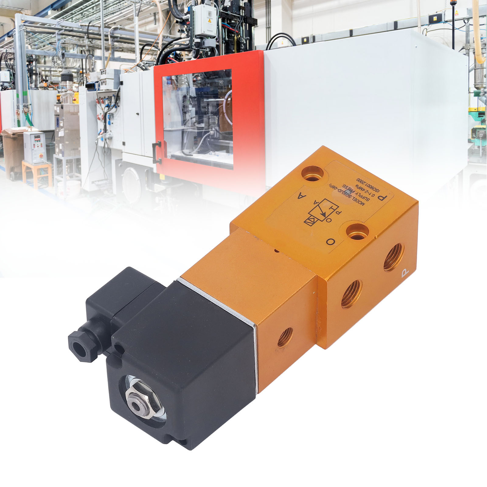 Dreiwege-umkehrmagnetventil, Extern Betätigt, Sg23jd-08p2 G1/4", 220 V Ac, Zweistufig Und Extern Vorgesteuert