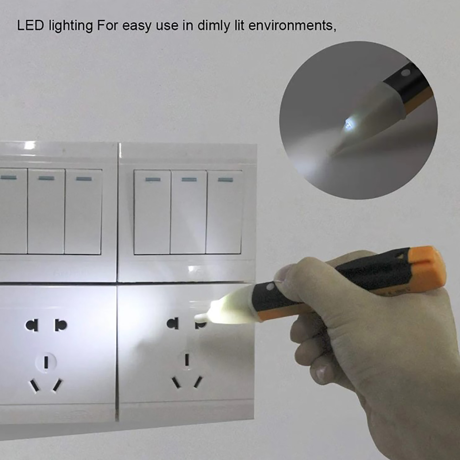 Berührungsloser Elektronischer Spannungsprüfer Mit Digitalanzeige, Ultrasicherer Induktiver Spannungsprüfer Vd02 Mit Led (1 Stück).