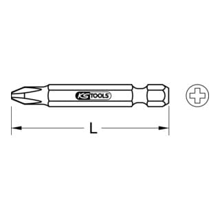 1/4' Bit ph, 50mm, PH1