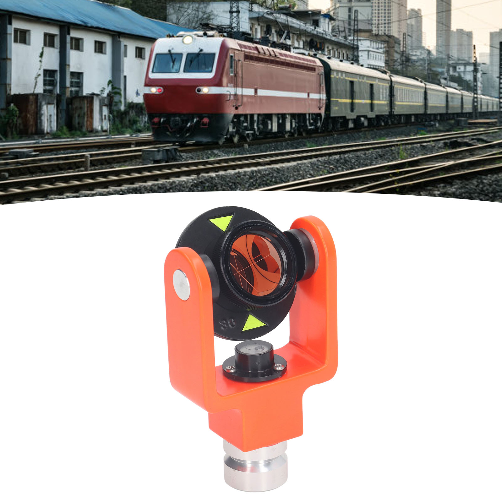 Mini-prismenlinse Für Totalstation 102 Mit Libelle – Reflexionsprisma Für Technische Messungen
