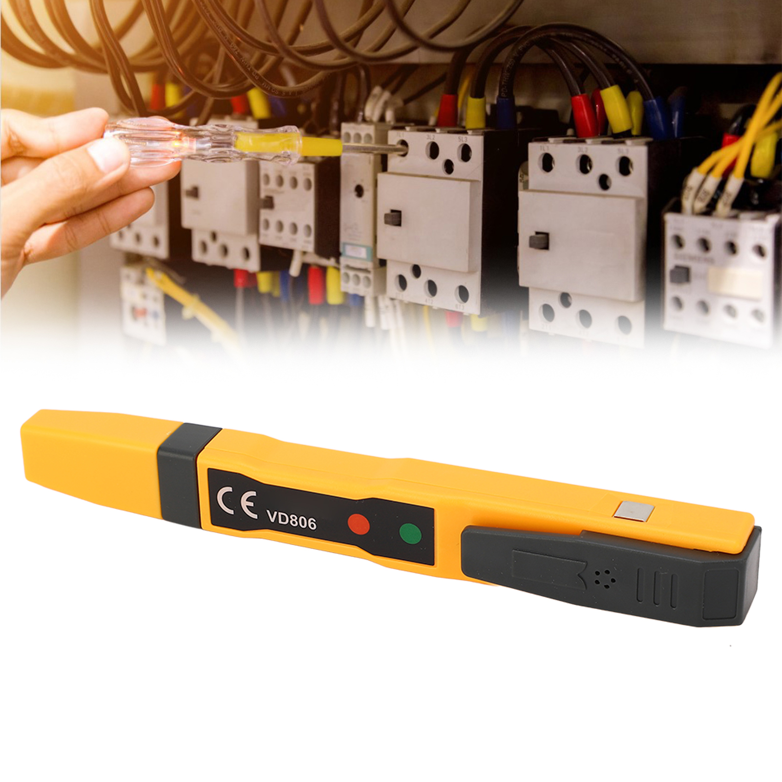 Aneng Vd806 Berührungsloser Induktiver Spannungsprüfer, Multifunktions-spannungsprüfer Für Elektriker Mit Akustischem Und Optischem Alarm