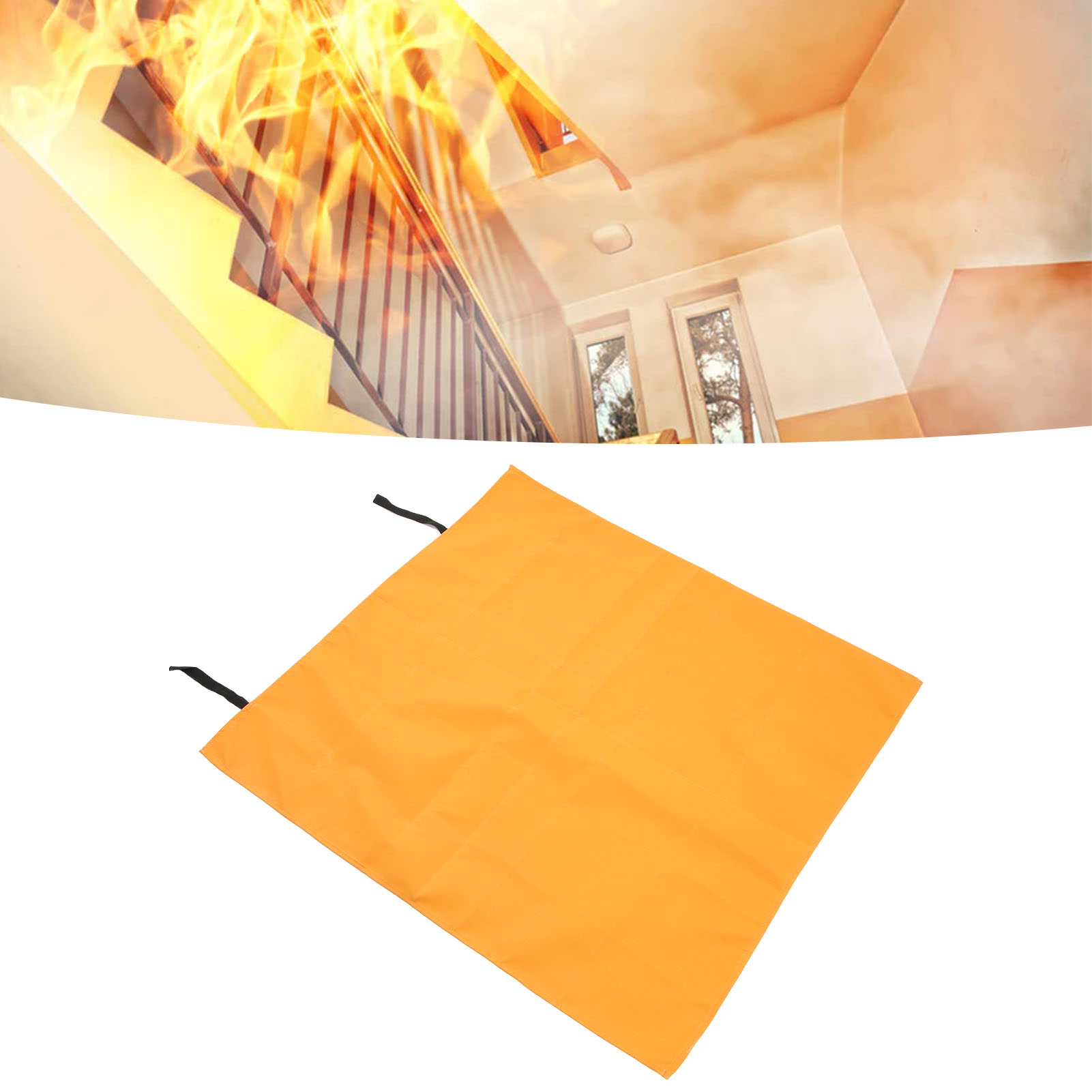 Orange Silikon-feuerlöschdecke 1 M X 1 M Für Evakuierung, Brandbekämpfung Und Rettung.