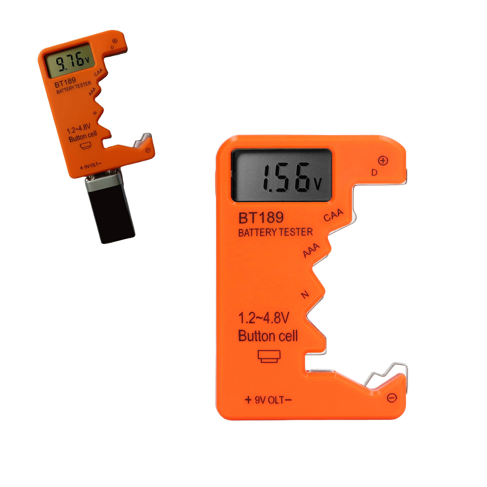 Dieses Batterietestgerät/ladegerät Dient Zum Testen Von C/aa/aaa/d/n/9v/6f22-batterien Und 1,5v/3v-knopfzellenbatterien (orange).