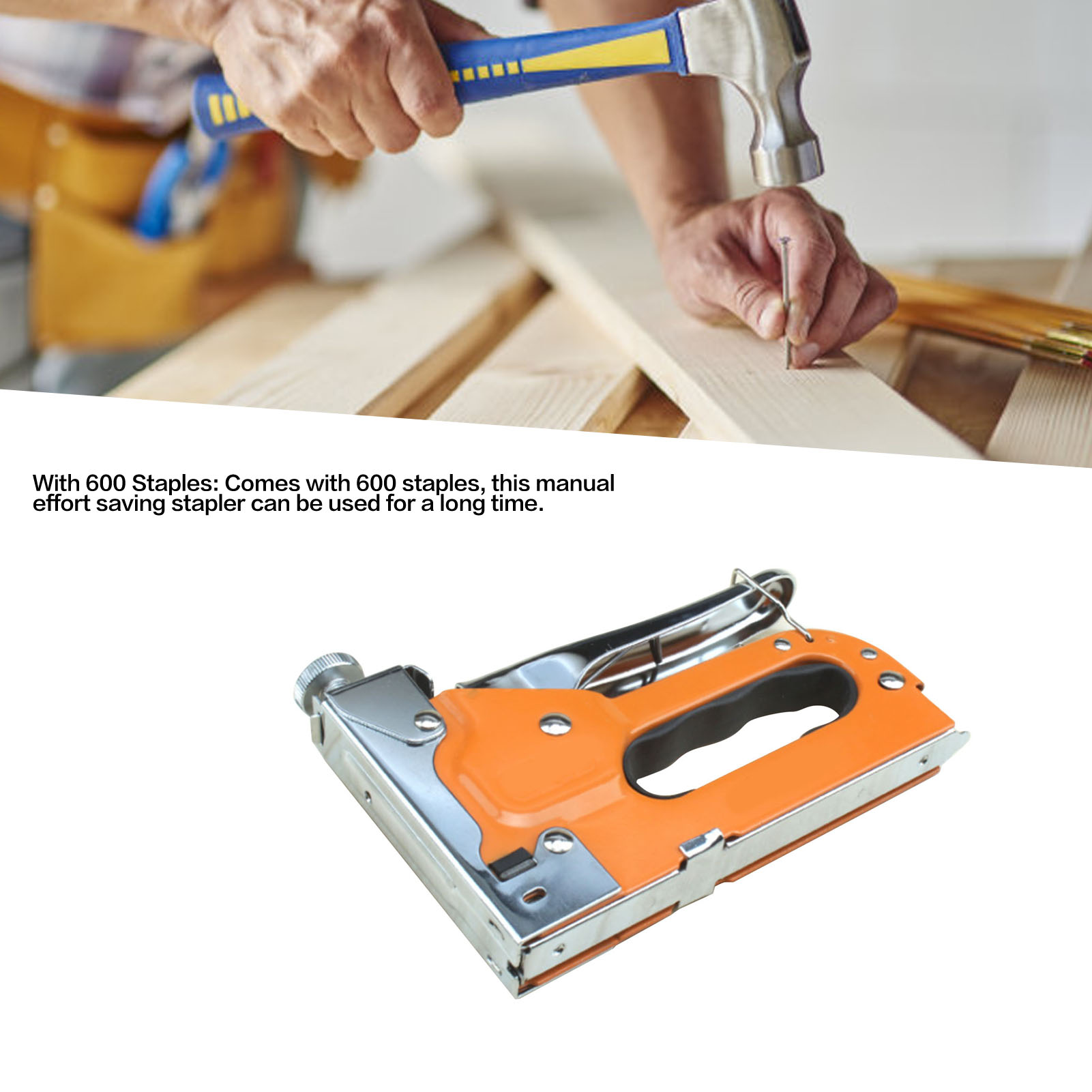 Pneumatischer Nagler, Handnagler, Drei-in-eins-nagler, Stahlnagler, Türnagel, Gerader Nagel, Pneumatischer Nagler, Holzbearbeitungswerkzeug, Nagelpistole (600 Nägel Enthalten).