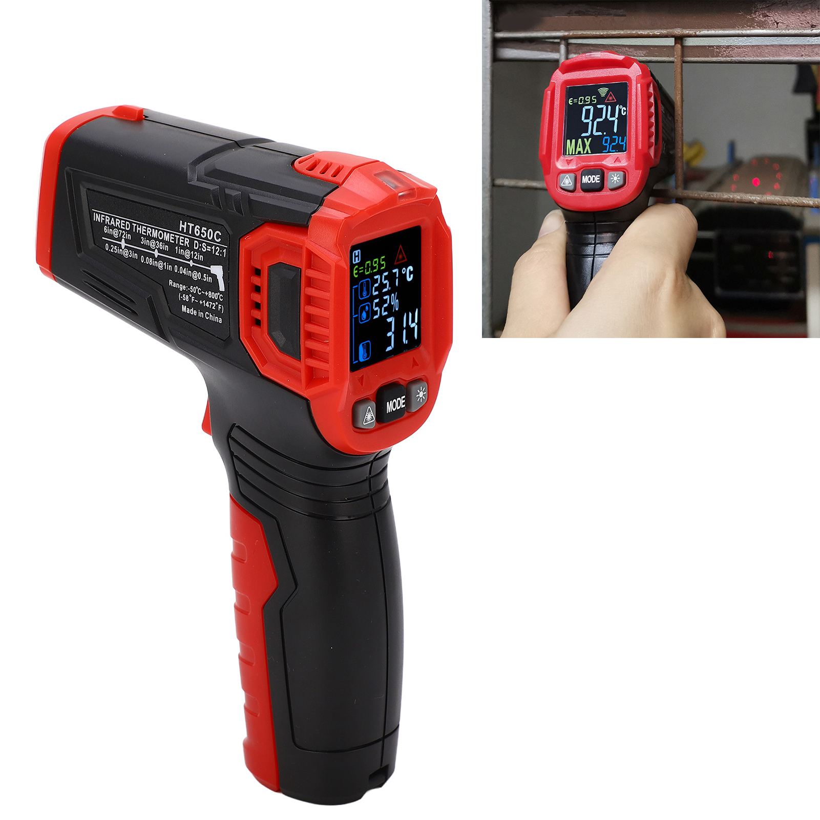 Industrielles Infrarot-thermometer Für Öl -50℃+800℃