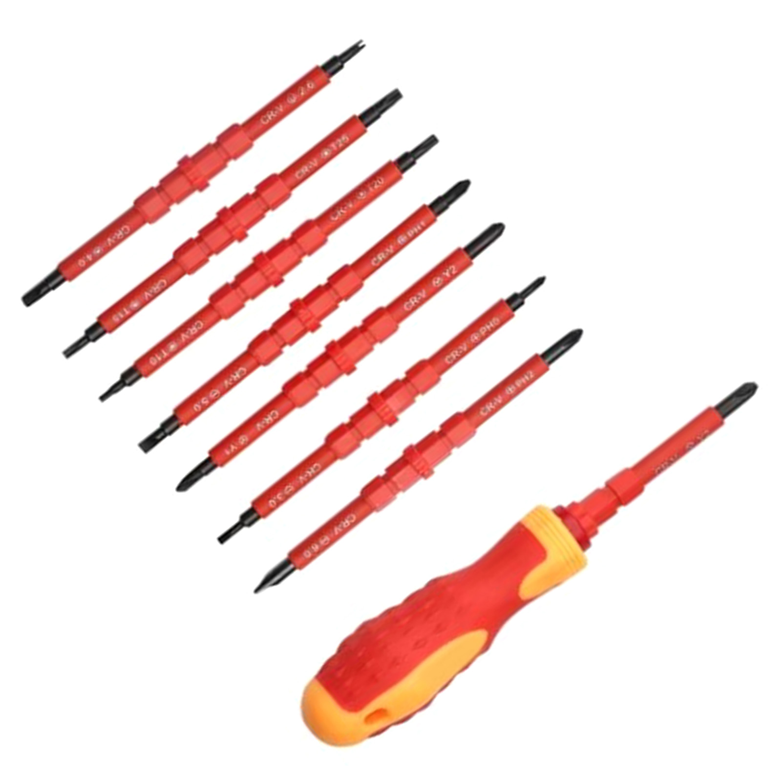 Isolierter Schraubendrehersatz, Elektriker-reparaturset, Leistungsstarke Magnetische Kreuz- Und Schlitzschraubendreher