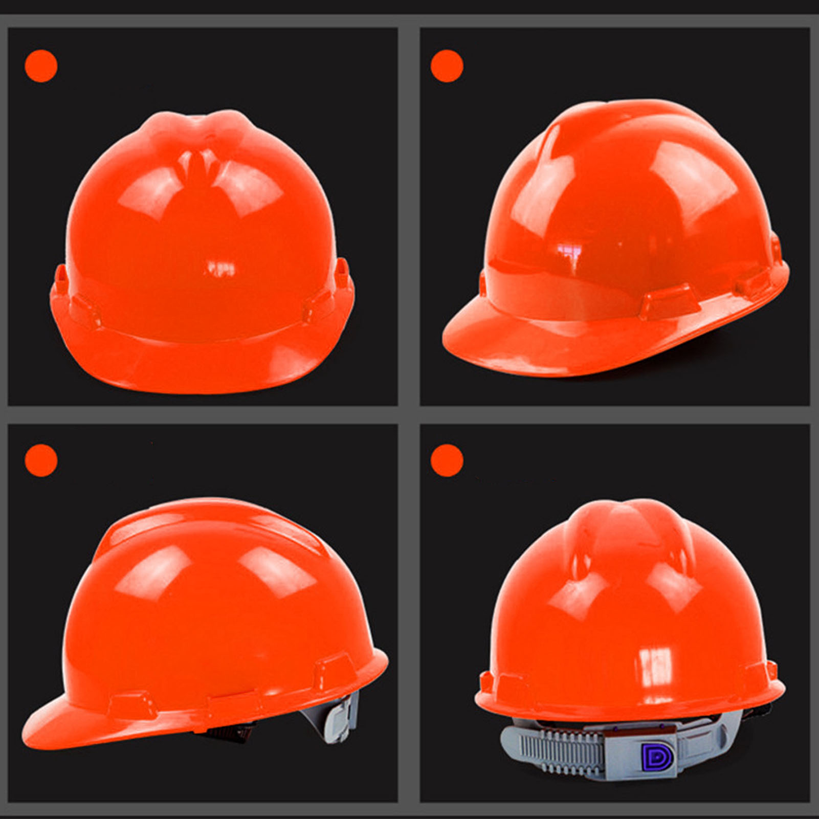 Roter Schutzhelm, Dicker Abs-helm, Atmungsaktiv Und Stoßfest Für Baustellen, Fiberglas-schutzhelm Für Den Tiefbau.