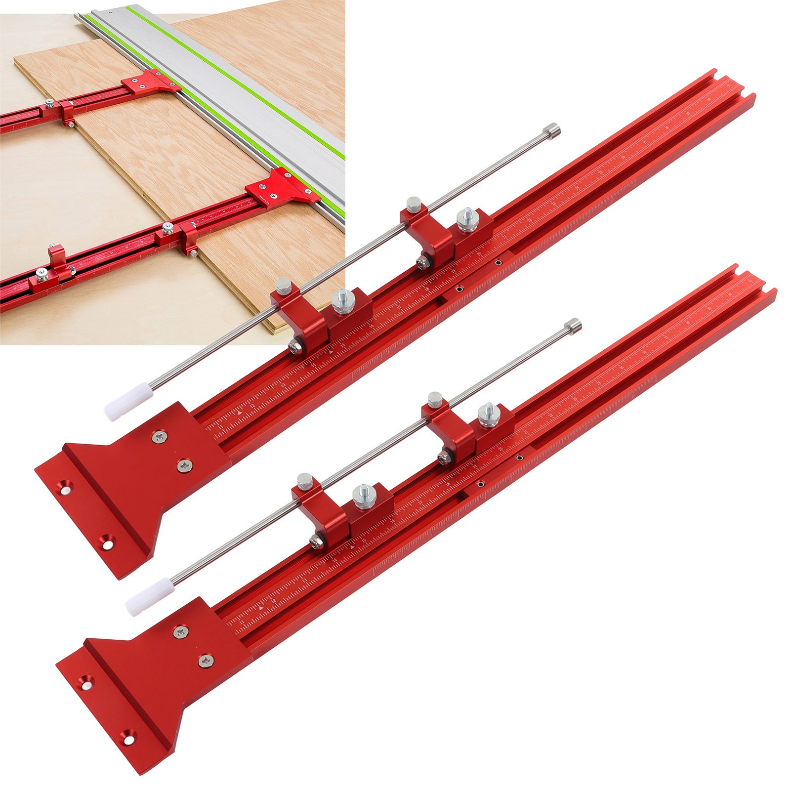 Parallelführungsschienensystem Für Die Holzbearbeitung, Kreissäge Aus Aluminiumlegierung, T-schienensatz, Feste Führungsschienenhalterung, Zusatzwerkzeuge