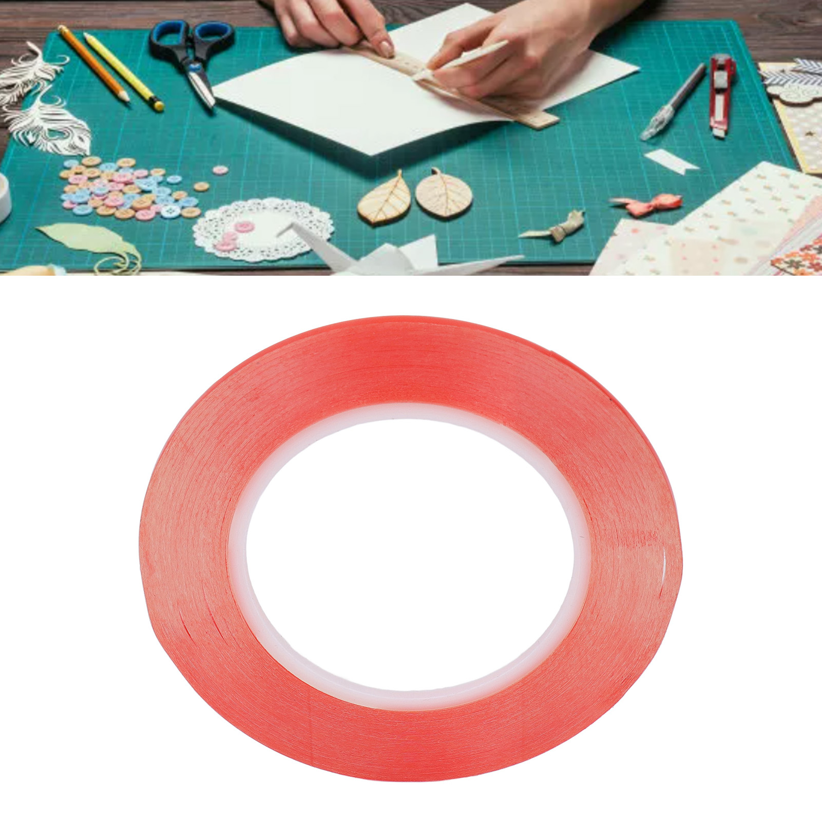 Rotes, Doppelseitiges Pet-klebeband, Ablösbar, 10 Mm