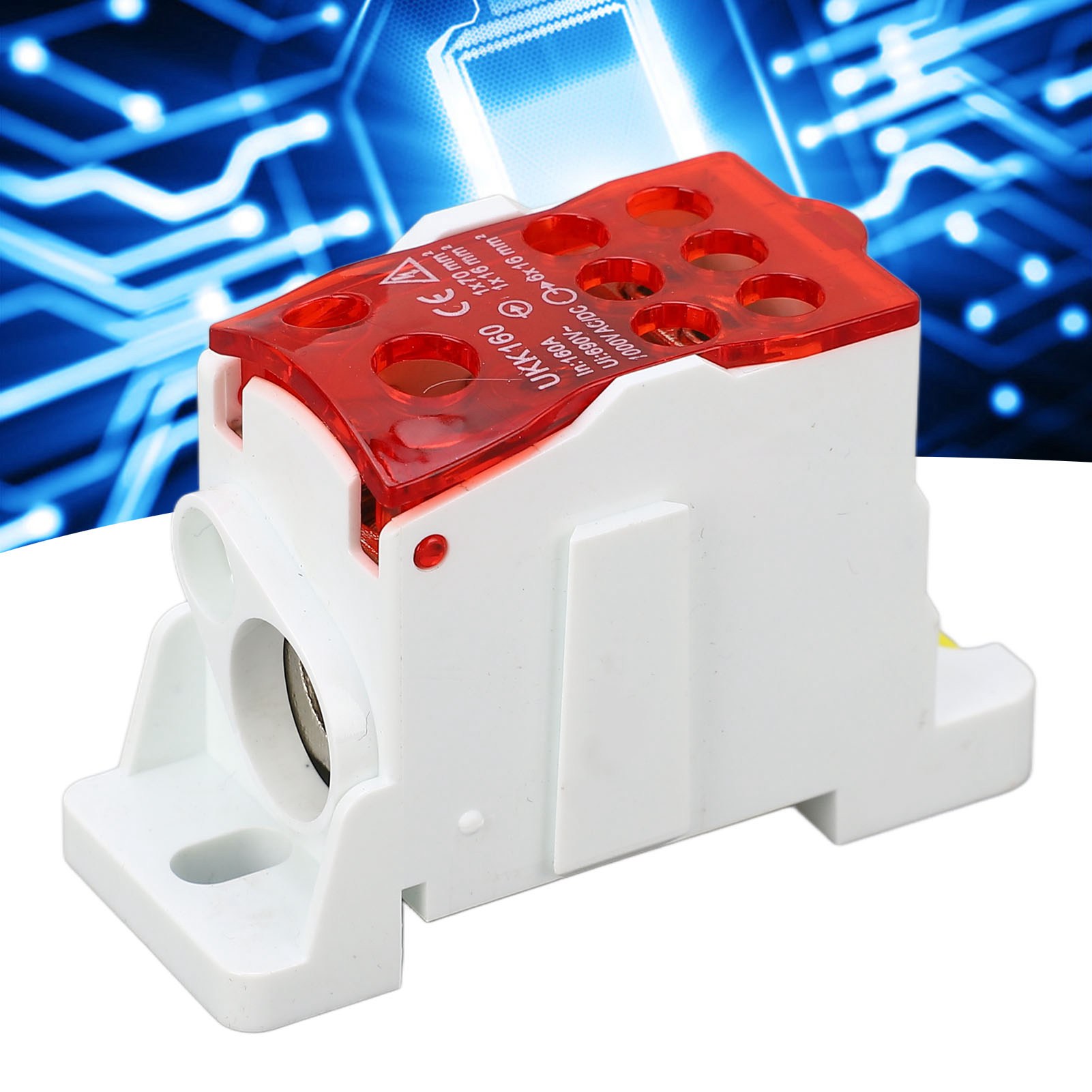 Ukk160 C45 Einpolige Schienenanschlussdose, Verbindbarer Abzweigschalter, 690 V 160 A, Rot