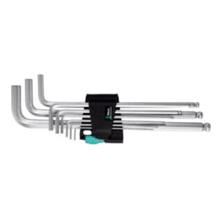 Sechskant-Winkelschraubendreher-Satz, Hex-Plus, verchromt, 9-teilig - Wera