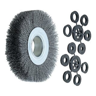 Lessmann ® - Lessmann Draht-Rundbürste Stahldraht 0,20 mm, Bürsten-⌀xBesatzbreite: 150X30 mm