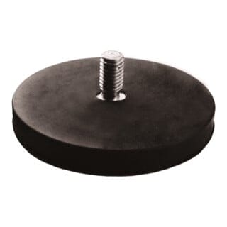 Hoffmann - Flachgreifermagnet Set 2-teilig mit Gewindestutzen, Neodym,⌀ 22 mm 2 Stk