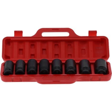Schlagschrauber-steckschlüsselsatz, 8-teilig, Hohes Drehmoment, 6-punkt-schlagschrauber, Tiefes Werkzeug Aus Chrom-vanadium-stahl, Automatisches Werkzeug (metrisches System)