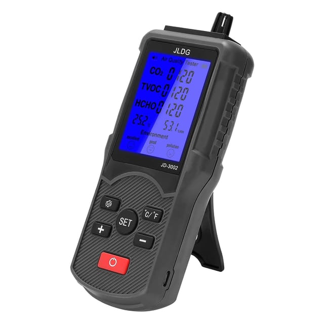 Raumluftqualitätsmonitor, Intelligenter Luftqualitätstester Für Tvoc Und Co2 Mit Temperatur- Und Feuchtigkeitsüberwachung Für Das Homeoffice
