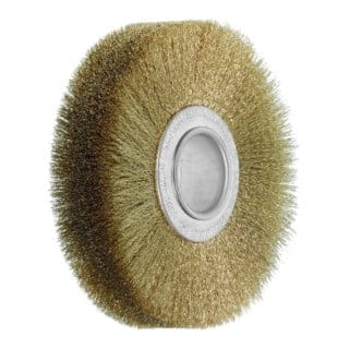 Lessmann ® - Lessmann Draht-Rundbürste Messingdraht 0,15 mm, Bürsten-⌀xBesatzbreite: 120X30 mm