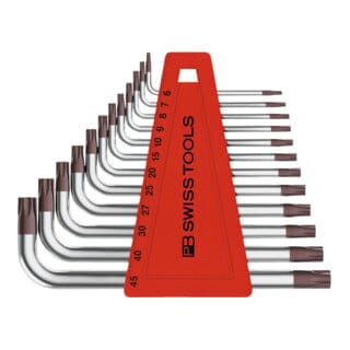 Pb Swiss Tools - Winkelschraubendreher-Satz, für Torx, verchromt, 12-teilig