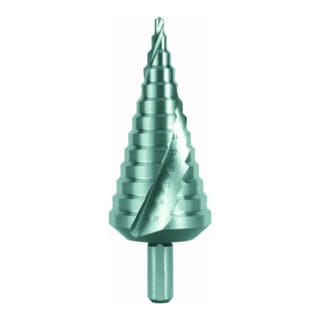 Stufenbohrer hss geschliffen spiralgenutet mit Kreuzanschliff Bohrbereich 4,0 - 39,0 mm Länge 107 mm - Ruko