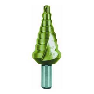 Ruko - Stufenbohrer HSS-TiN spiralgenutet mit Kreuzanschliff ø 6 - 26,75 mm - 101055T